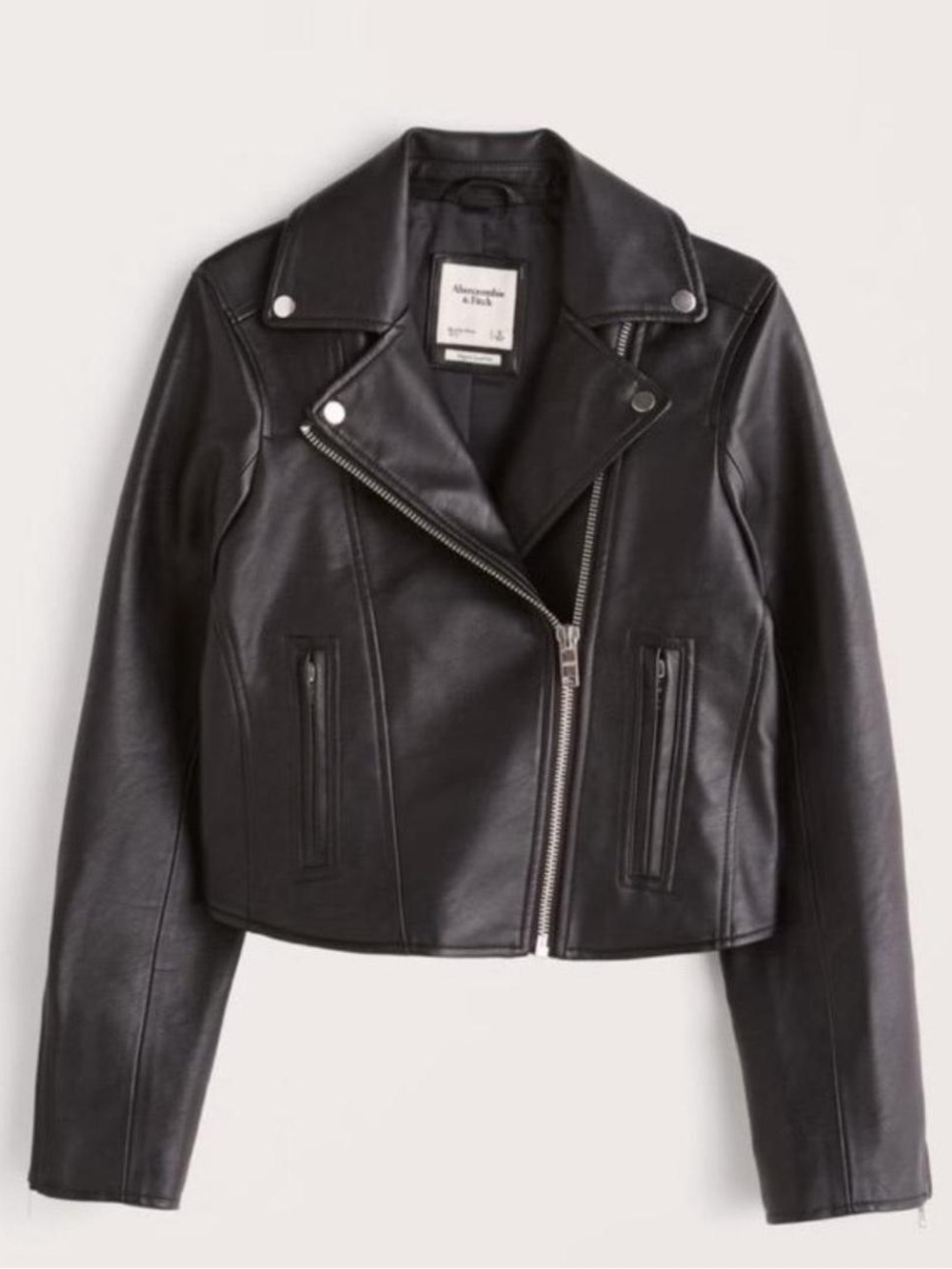 Abercrombie & Fitch Vegan Leather Moto Jacket NWT
